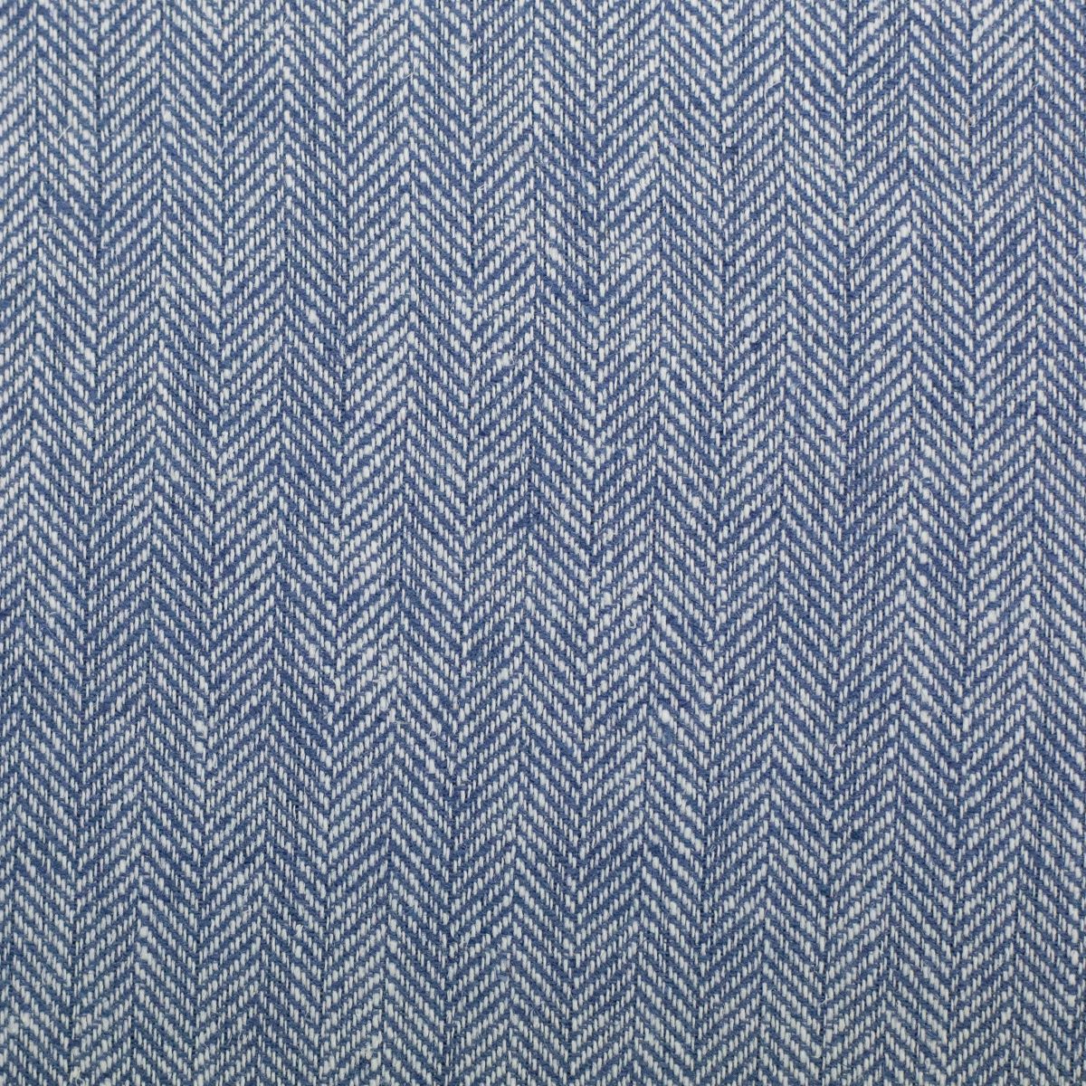Leinen Baumwoll Mischgewebe Paul Swafing Fischgrät jeansblau meliert