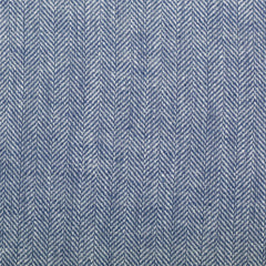 Leinen Baumwoll Mischgewebe Paul Swafing Fischgrät jeansblau meliert