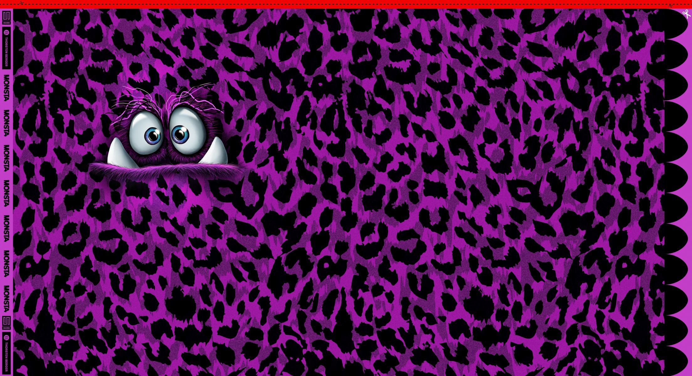 Thorsten Berger French Terry Panel Monsta Leo pink