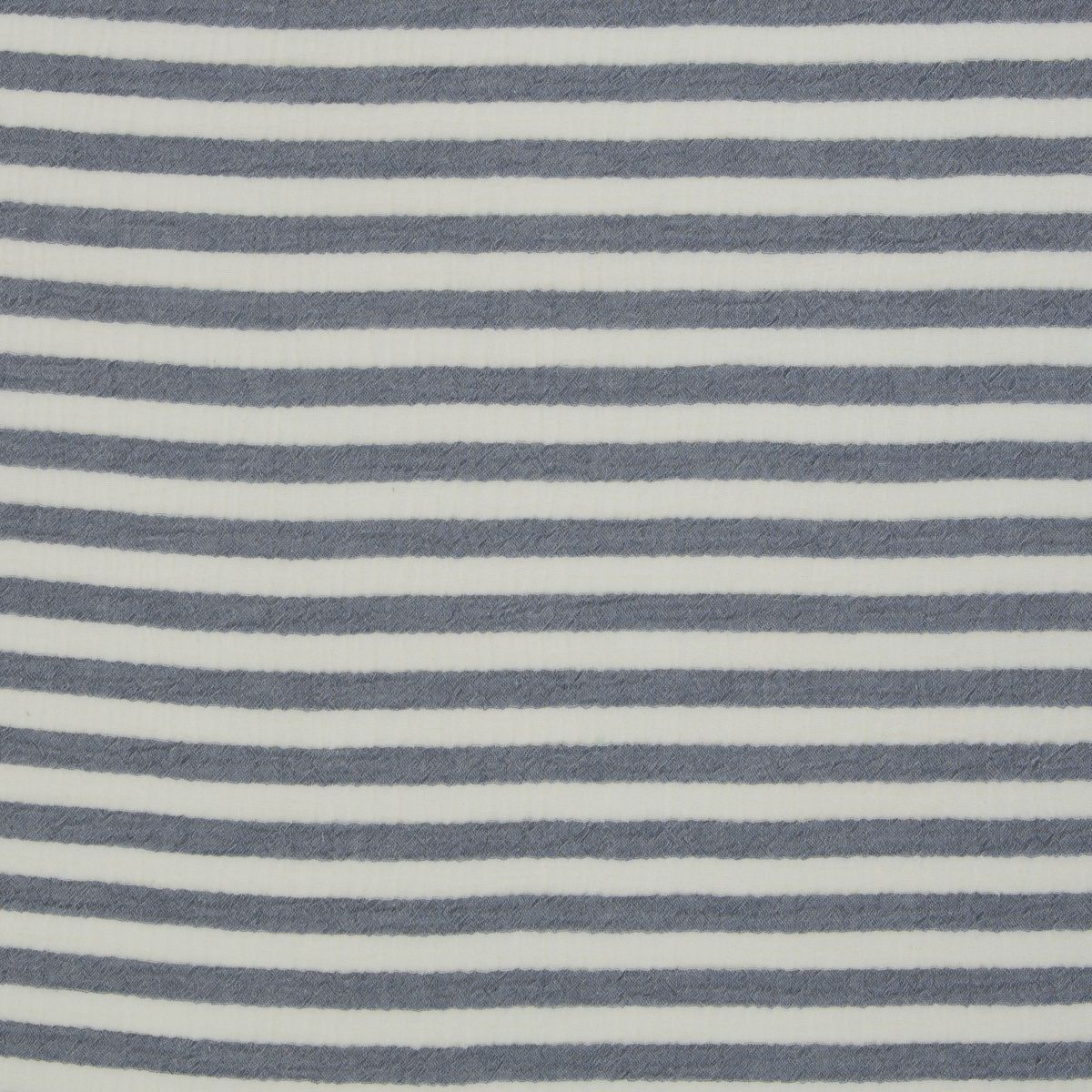 Musselin Sonja gestreift garngefärbt navy