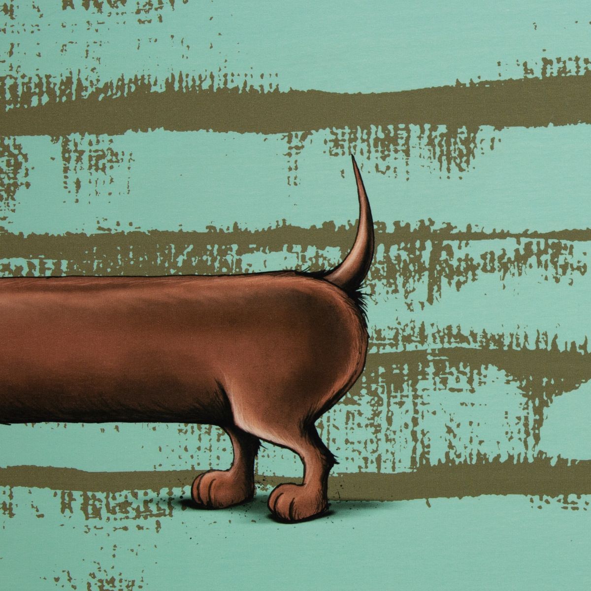 Panel Thorsten Berger Cheeky Animals Dachhund Berny Dackel türkis 