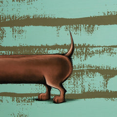 Panel Thorsten Berger Cheeky Animals Dachhund Berny Dackel türkis 