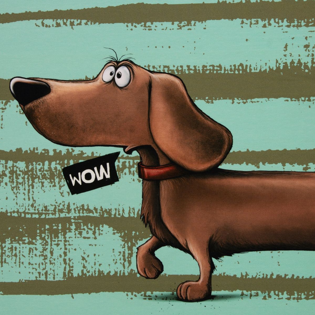 Panel Thorsten Berger Cheeky Animals Dachhund Berny Dackel türkis 