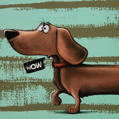 Panel Thorsten Berger Cheeky Animals Dachhund Berny Dackel türkis 