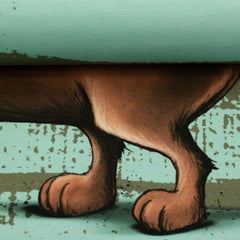 Panel Thorsten Berger Cheeky Animals Dachhund Berny Dackel türkis 