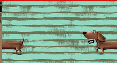 Panel Thorsten Berger Cheeky Animals Dachhund Berny Dackel türkis 