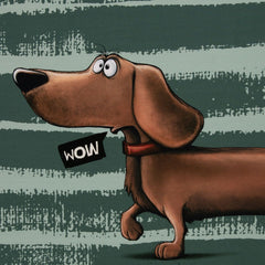 Panel Thorsten Berger Cheeky Animals Dachhund Berny Dackel rauchblau