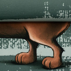 Panel Thorsten Berger Cheeky Animals Dachhund Berny Dackel rauchblau