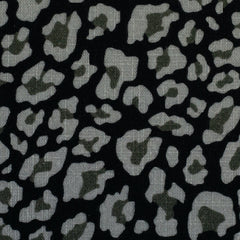 Double Slub Musselin Leo schwarz 