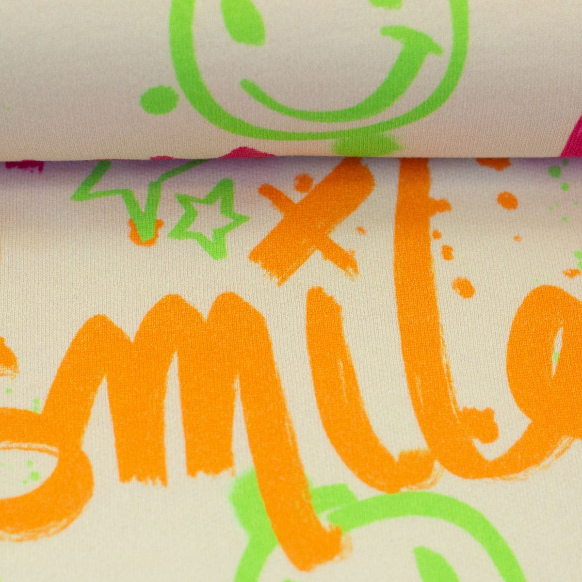 Sweat angeraut Happy Smile natur von Christiane Zielinski Swafing