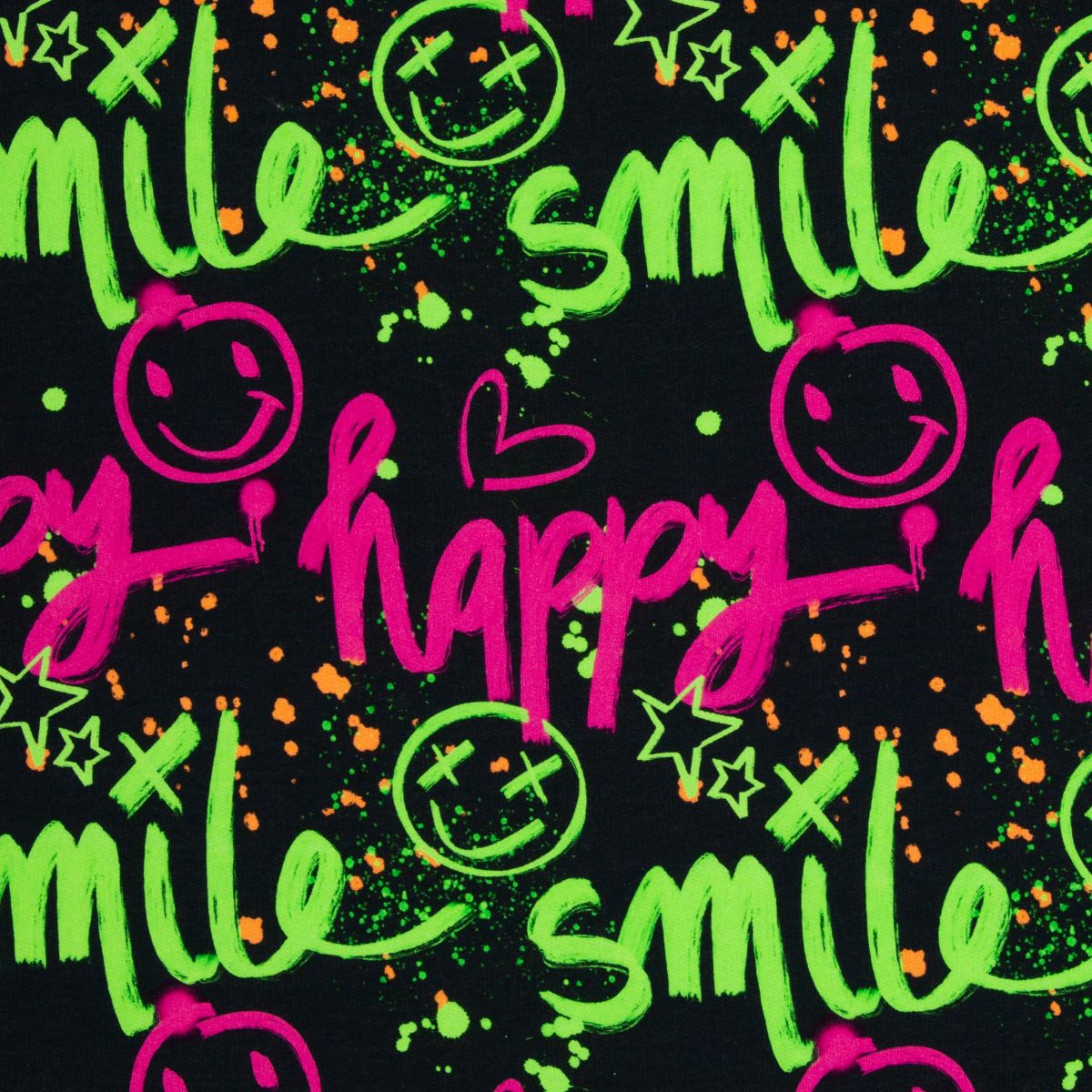 Sweat angeraut Happy Smile schwarz von Christiane Zielinski Swafing