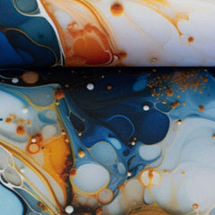 Oxford Stoff Savona by Sarah Mariam Swafing - Liquid Marmor blau