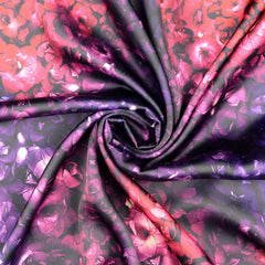 Satin Webware Blusenstoff Blumen