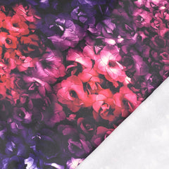 Satin Webware Blusenstoff Blumen