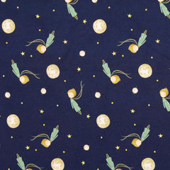 Baumwolljersey Sternen Prinz Weltall marineblau