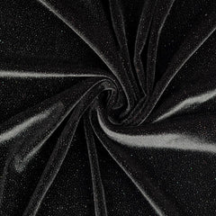 Velvet Glitzer Jersey schwarz