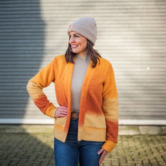 Mantelstrick Wooltouch Farbverlauf pumpkin