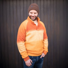 Mantelstrick Wooltouch Farbverlauf pumpkin