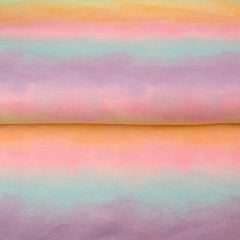 Baumwolljersey Regenbogen Pastell Farbverlauf