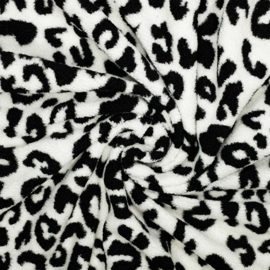 Leo Teddyfleece Plüsch schwarz weiß