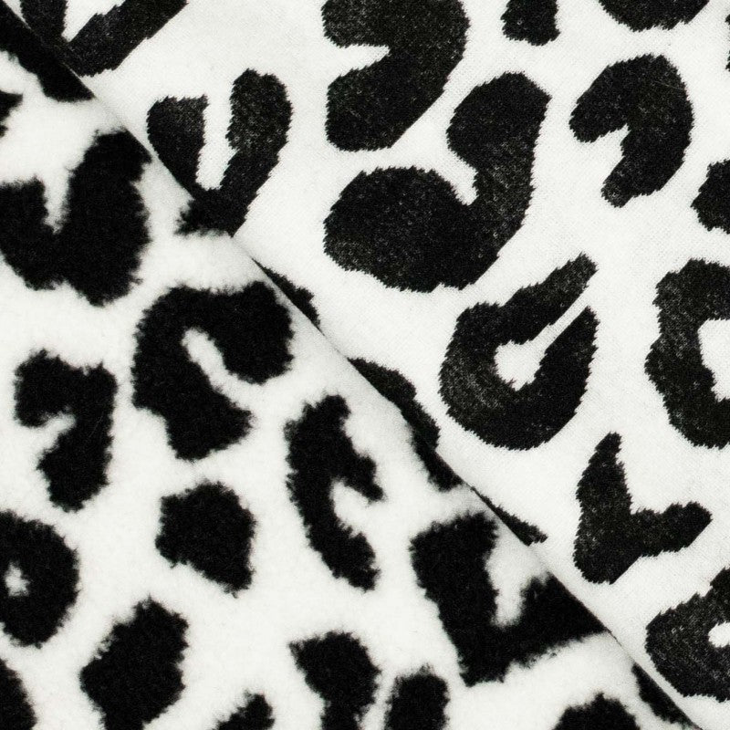Leo Teddyfleece Plüsch schwarz weiß