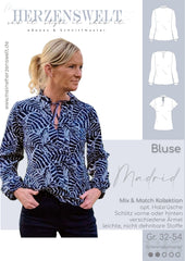 Papierschnittmuster Madrid Bluse meine Herzenswelt