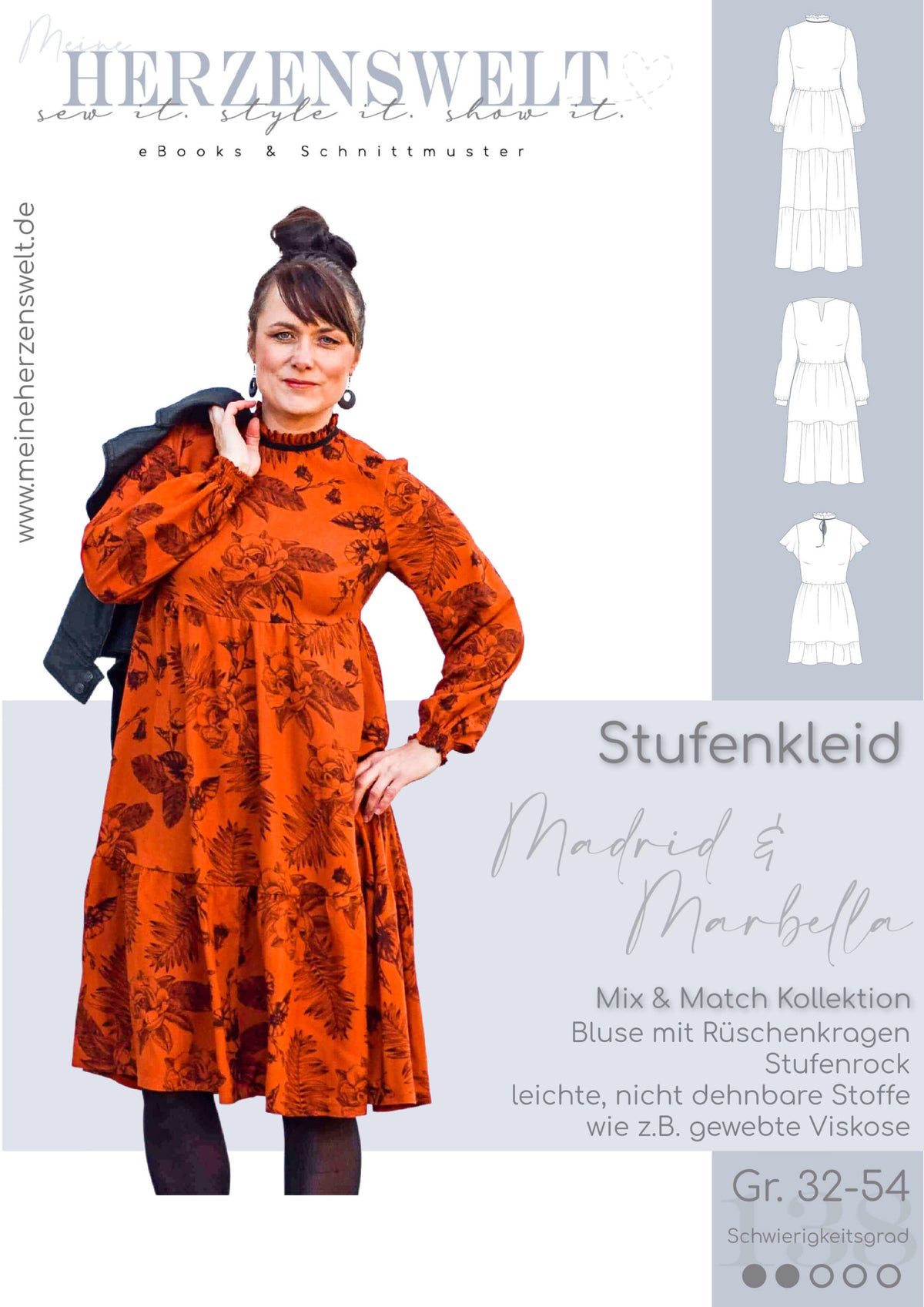 Papierschnittmuster Mix&Match Marbella Madrid meine Herzenswelt