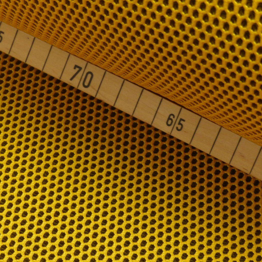 3D Netz Mesh mit Geweberücken senf gelb