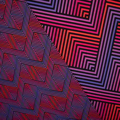 Canvas grafisches Muster Linien klein Pink - Abby Swafing