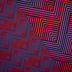 Canvas grafisches Muster Linien groß Pink - Abby Swafing