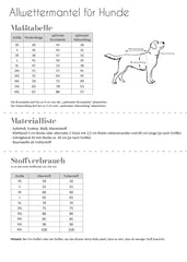 Papierschnittmuster Allwettermantel Hunde Fadenkäfer