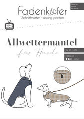 Papierschnittmuster Allwettermantel Hunde Fadenkäfer