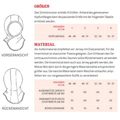Papierschnittmuster Schlupfmütze Bobby Kinder Studio Schnittreif