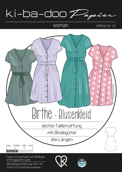 Papierschnittmuster Kleid Birthe Kibadoo