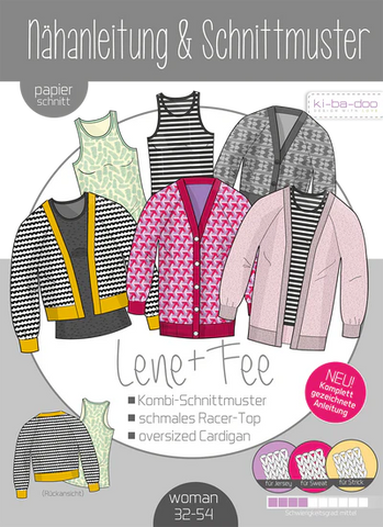 Papierschnittmuster Top Lene und Jacke Fee Kibadoo