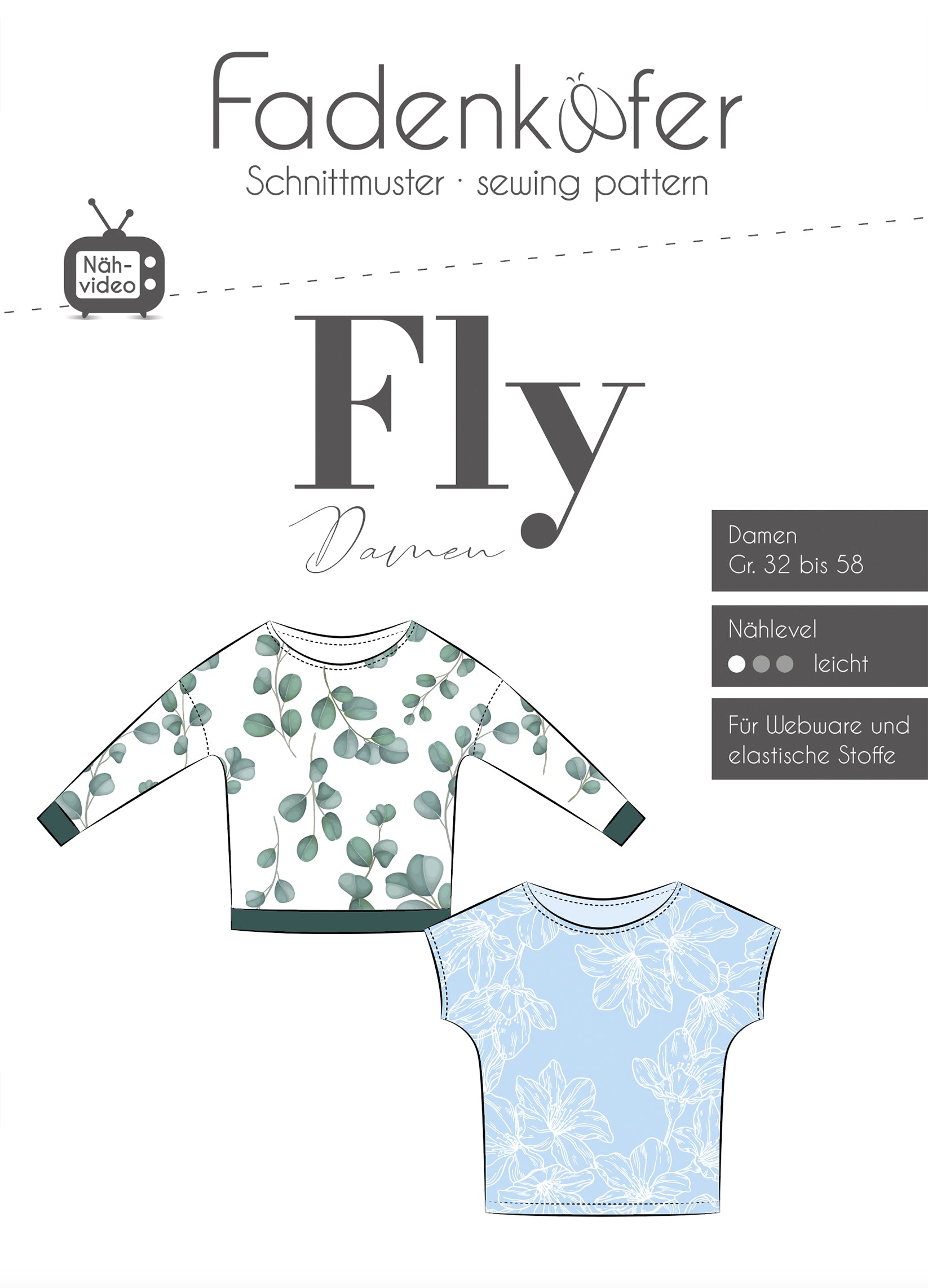 Papierschnittmuster Fly Damen Fadenkäfer