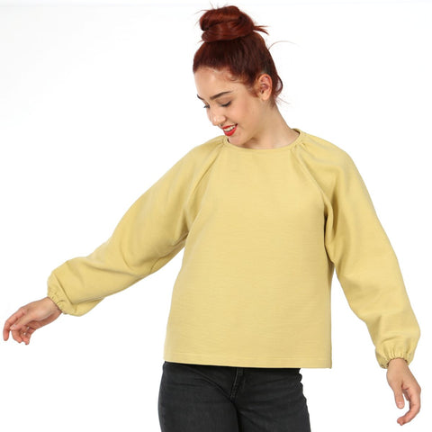Papierschnittmuster Raglanpullover Frau Caja Damen Studio Schnittreif