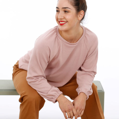 Papierschnittmuster Raglanpullover Frau Caja Damen Studio Schnittreif