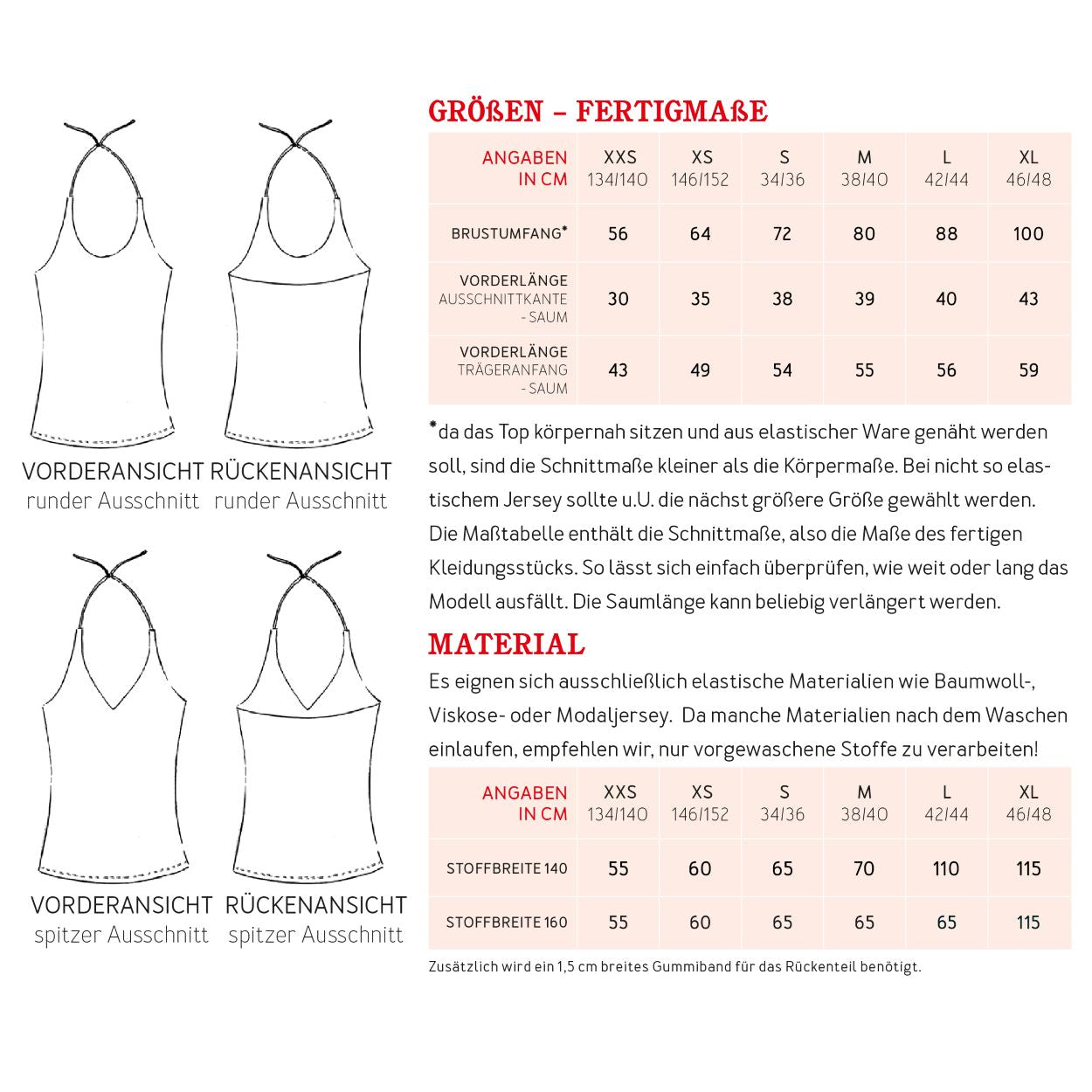Papierschnittmuster Neckholder Top Frau Fenna Stuio Schnittreif
