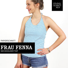 Papierschnittmuster Neckholder Top Frau Fenna Stuio Schnittreif