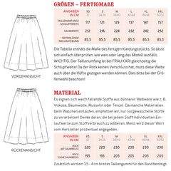 Papierschnittmuster Rock Frau Kari Studio Schnittreif