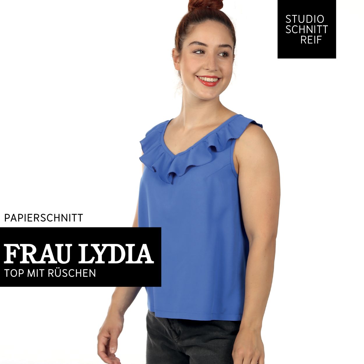 Rüschentop Frau Lydia Papierschnittmuster Studio Schnittreif
