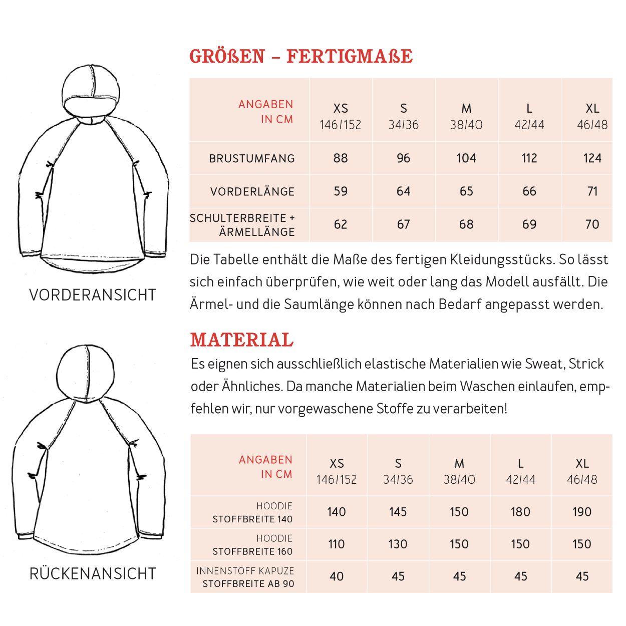 Papierschnittmuster Frau Toni Hoodie Studio Schnittreif