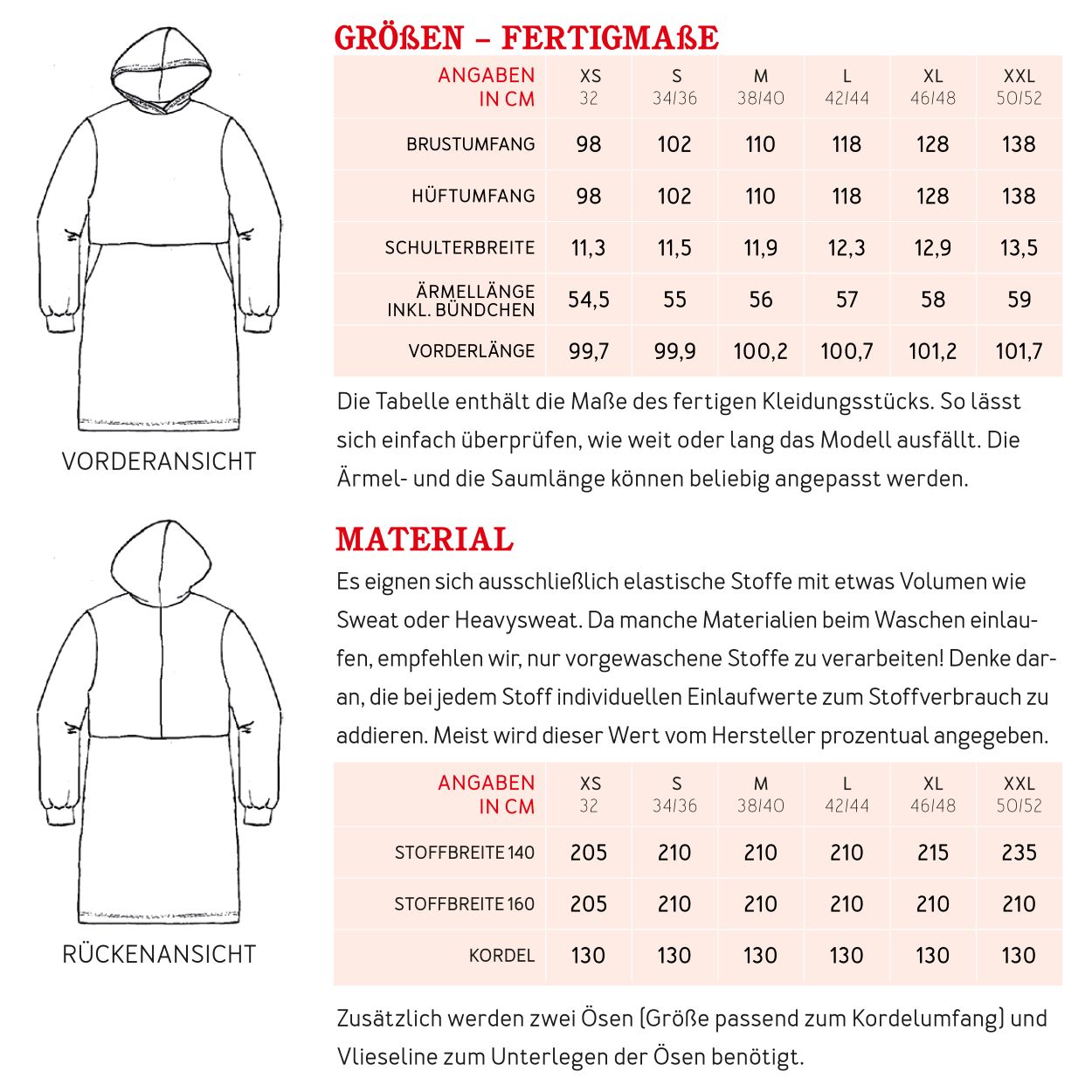 Papierschnittmuster Frau Sadie Sweatkleid Damen Studio Schnittreif