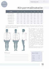 Papierschnittmuster Sweatjacke Manuc Herren meine Herzenswelt Stoffmeisterei