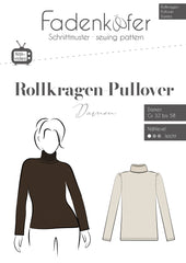 Papierschnittmuster Rollkragenullover Fadenkäfer