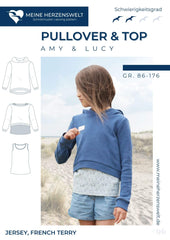 Schnittmuster Pullover und Top Amy und Lucy meine Herzenswelt