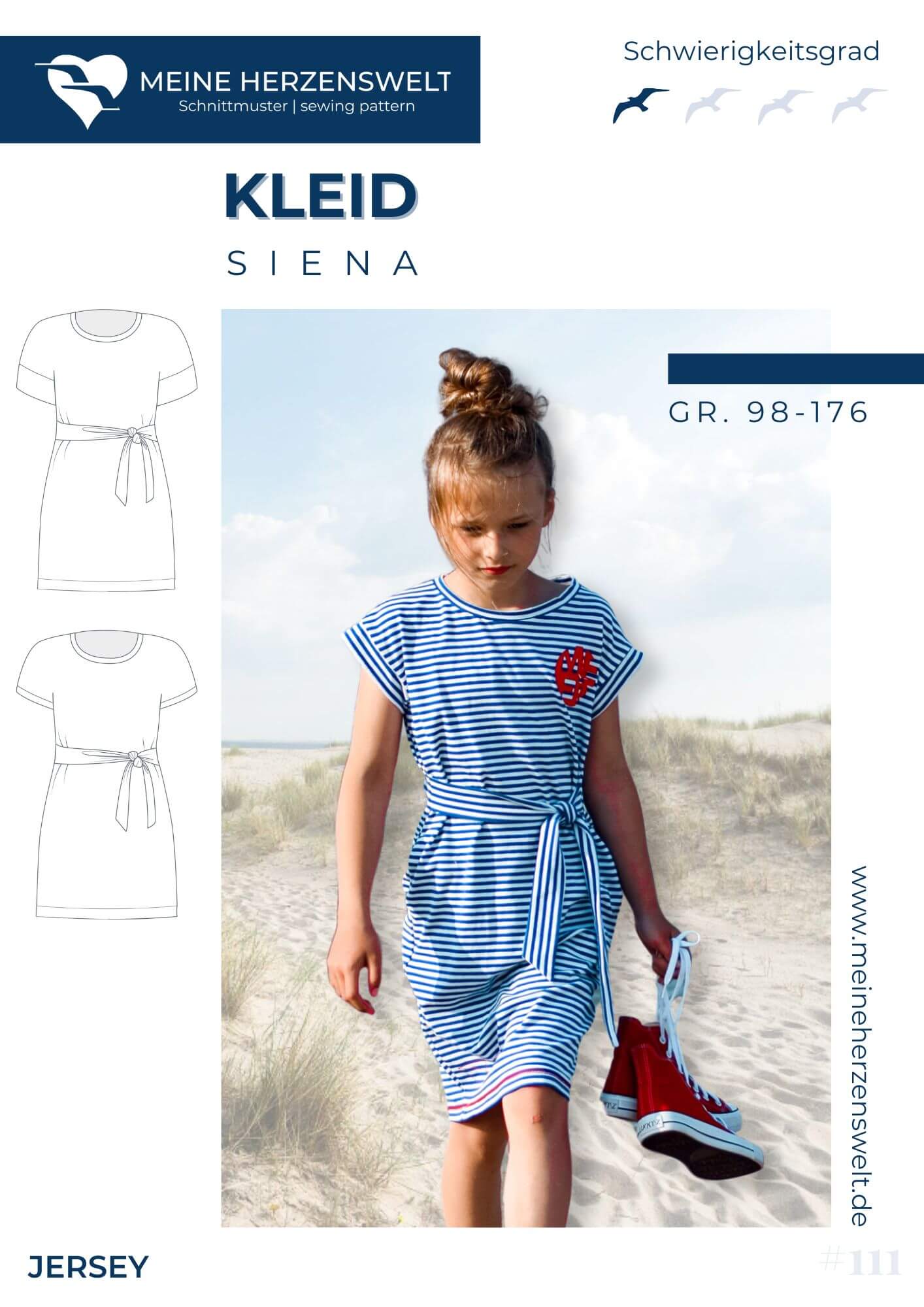 Papierschnittmuster Kleid Siena meine Herzenswelt Kinder Schnittmuster