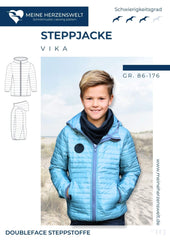 Papierschnittmuster Vika Steppjacke Kinder meine Herzenswelt 