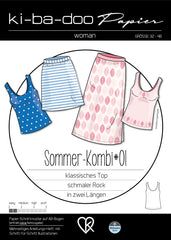 Papierschnittmuster Sommerkombi Kibadoo Rpck und Trägertop Stoffmeisterei